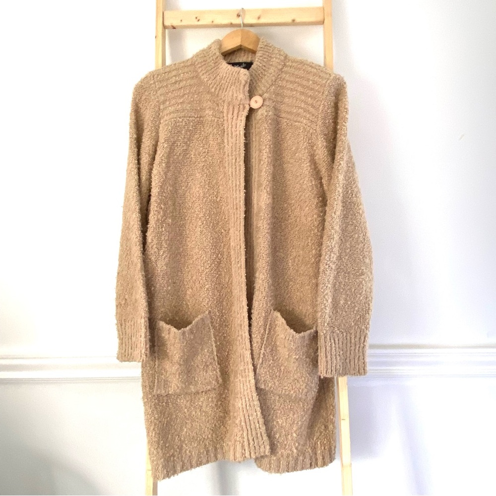 Vintage Cozy Teddy Bear Long Cardigan Coat Sweater